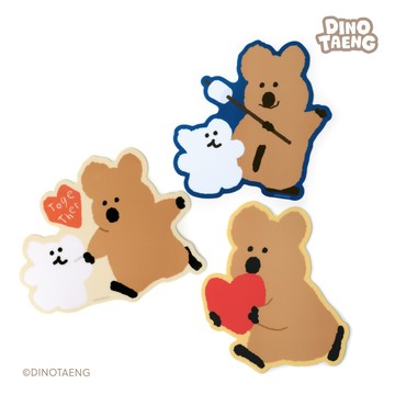 Norns精選卡通商品 DINOTAENG Slim超薄造型滑鼠墊-呆萌町 QUOKKA BOBO 電腦滑鼠桌墊