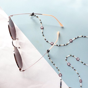 小花朵朵開丨眼鏡鍊 口罩鍊 項鍊 手鍊 多功能時尚小物-紫羅蘭