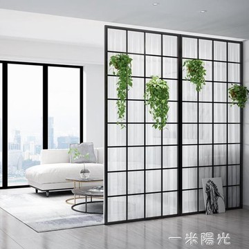 簡約北歐鐵藝隔斷家用餐廳客廳屏風創意復古工業風酒吧鏤空玄關 交換禮物全館免運