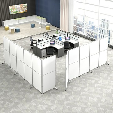 優購生活 辦公室屏風隔斷墻折疊移動推拉擋板簡約現代工廠車間活動移動屏風屏風櫃 屏風 隔間 客廳 玄關櫃 隔板 屏風架訂製