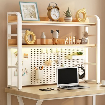 爆款桌面置物架洞洞板免打孔一體式置物臺多層鐵藝家【遠宏-文教用品】【益三和】