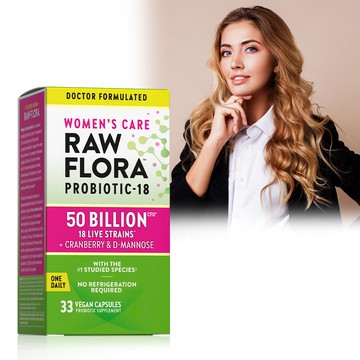綠萃淨 Raw Flora 500億頂級女性益生菌蔓越莓膠囊(33粒/瓶)