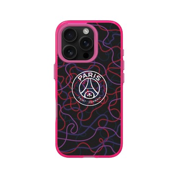 iPhone 16 Pro Clear 粉漾桃 - PSG - Paris Saint-Germain Neon Logo