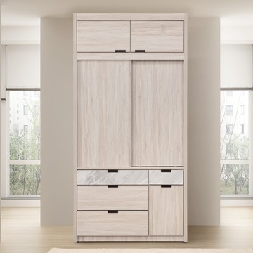 直人木業-COFFEE淺桐木118公分高被櫥滑門衣櫃