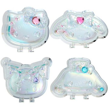 小禮堂 Sanrio 三麗鷗 造型隨身鏡 (水晶大臉款) Kitty 美樂蒂 大耳狗 酷洛米