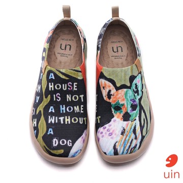 uin 西班牙原創設計 女鞋 帆布鞋 懶人鞋 旺仔彩繪休閒鞋W0101033