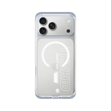 iPhone 17 Pro Max ClearX (MagSafe 兼容) 冰透藍 - KID - THE KID 字體基本款