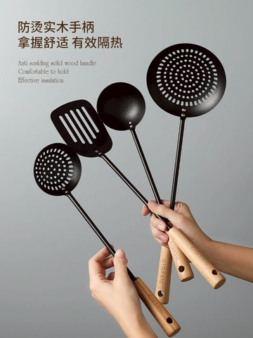廚房鍋鏟家用套裝不銹鋼長柄大號湯勺防燙耐高溫炒鏟煎鏟廚具漏勺