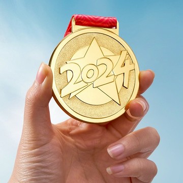 【客制化】獎牌 客制化獎牌 紀念品 2024年獎牌 掛牌訂製 運動會馬拉松金牌 定做兒童獎章金銀銅金屬獎牌 頒獎獎牌 創