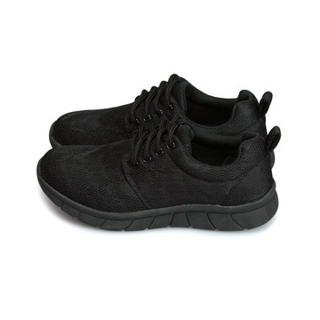 富發牌 網布彈力輕量慢跑鞋 s114 男鞋 運動鞋 慢跑鞋 休閒鞋 運動休閒鞋 黑色運動鞋 全黑慢跑鞋 彈力鞋 慢跑鞋