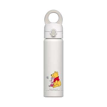 磁吸水壺 AquaStand 不鏽鋼 700cc - 附吸管 白 - 迪士尼-小熊維尼 Disney Winnie The Pooh - 維尼與小豬