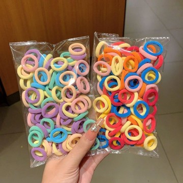 【七號】彩虹色髮圈寶寶毛巾圈不傷發皮筋女童色扎飾頭繩小孩皮筋免運