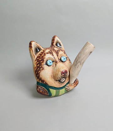 哈士奇擴香器02(手工陶製品)