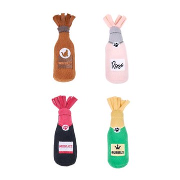 ZippyPaws 歡樂時光瓶-4支烈酒(貓玩具 貓草玩具 紓壓玩具 貓薄荷 寵物玩具)