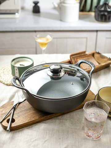 小幸福鑄鐵元寶鍋氮化鐵鍋不粘鍋家用無塗層煮粥鍋多功能炒鍋燉鍋 幸福驛站