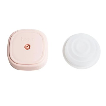 hegen 電動擠乳器專用 集乳蓋+矽膠吸力膜 SoftSqroundTM 不含BPA 不含鄰苯二甲酸和PVC  1組  透明 + 粉色