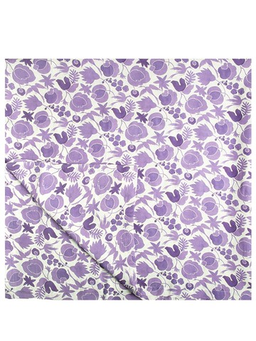 La DoubleJ - Wildbird-print linen tablecloth - unisex - Linen/Flax - One Size - Purple