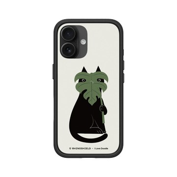 iPhone 16 Mod NX 黑 - ilovedoodle (Lim Heng Swee) - Cat and Plant - 龜背芋
