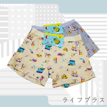 工程車橫條男童平口褲-63489-2件X1卡