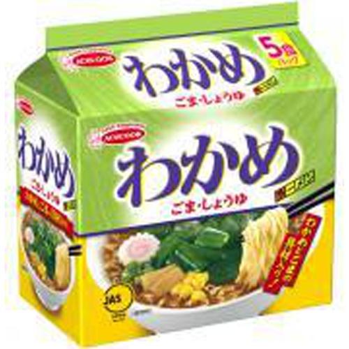 エースコック わかめラーメン ごま・しょうゆ（袋） 5食パック×6入