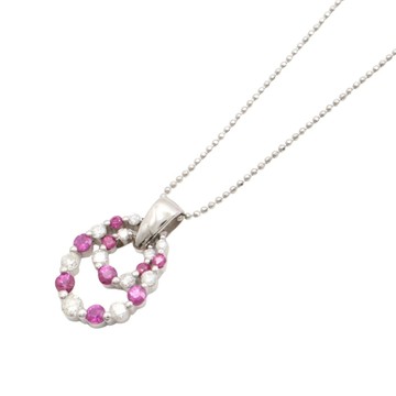 JEWELRY 無品牌珠寶 項鍊 PT900/PT850鉑金 紅寶石 鑽石 【二手名牌BRAND OFF】