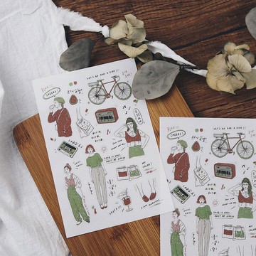 轉印貼紙 感壓貼紙 - my color 紅心芭樂 2張入