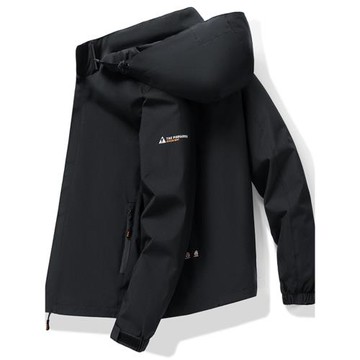 男士夾克秋冬新款沖鋒衣男外套修身防風防水中年爸爸男裝加絨保暖