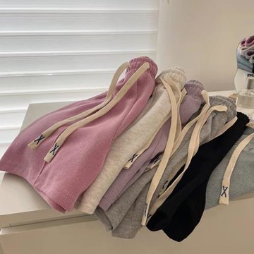 專柜商場撤回品牌服飾剪標余單尾單女裝寬松顯瘦高腰a字運動短褲