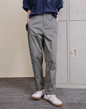 顯瘦造型剪接後鬆緊男友褲(兩色)