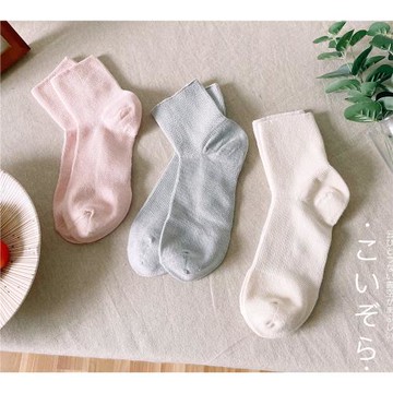 女士松口襪孕婦老人襪子不勒腿胖腿襪子黑色短襪竹纖維日本襪子