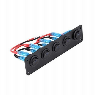 5連防水 スイッチパネル 5ギャング3ピン ロッカースイッチパネル トグルスイッチ Led 12vオン オフトグルスイッチ車 ボート ヨットマリン 船 通販 Lineポイント最大get Lineショッピング