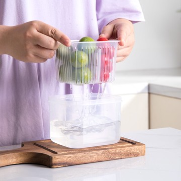 分格蔥花保鮮盒廚房冰箱專用水果蔬菜盒子瀝水蔥姜蒜收納盒蔥盒