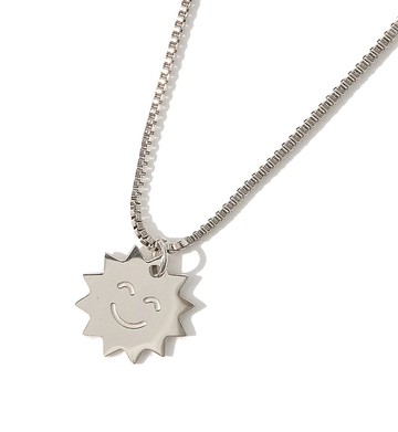 微笑爆炸不鏽鋼盒子方形項鍊