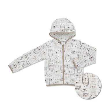 熊愛你連帽外套(天絲棉橫紋單面布)