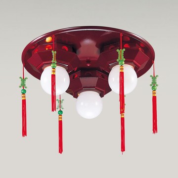 E27 原木吸頂三燈 B209-070008