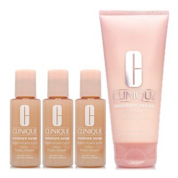 *CLINIQUE倩碧 水磁場多酵活水精華露60ml*3+水磁場長效保濕身體乳200ml (正統公司貨)