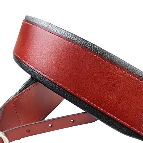 WalkerWilliams FPB-03 Pro Series Bourbon Red Premium Grain Leather Strap with Aged Chrome Buckle