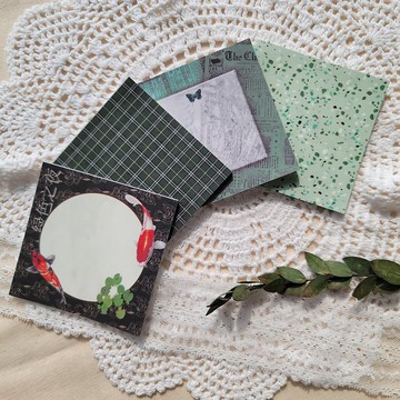 Green Night Memopad 녹색의밤 4종 떡메모지