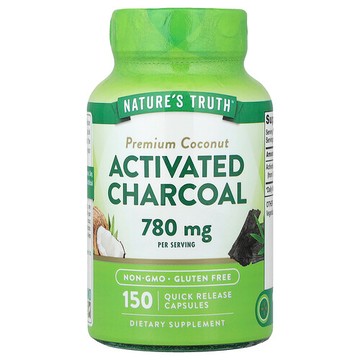 Nature's Truth, 優質椰子活性炭，150 粒速釋膠囊（每粒膠囊 260 毫克）