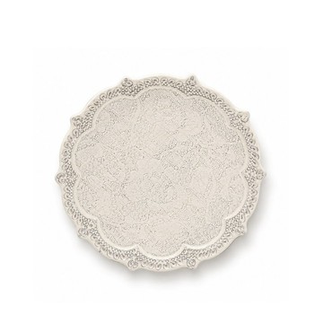 義大利VBC casa 手工浮雕蕾絲系列 16cm點心盤 米白色