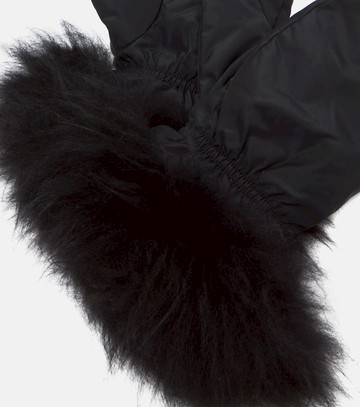 Yves Salomon Wool-trimmed down gloves