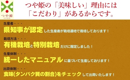 特別栽培米　山形県産 つや姫 精米5kg×3回　庄内観光物産館