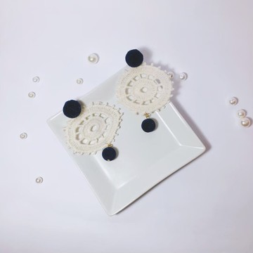 SUNNIE DESIGN 圈圈線線編織耳環