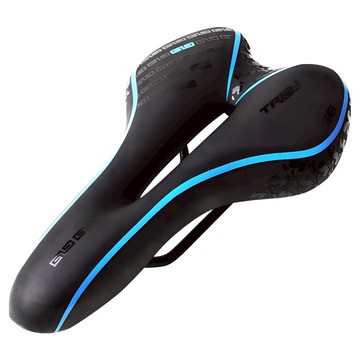 T-REX 優質雙重緩衝凝膠無痛自行車坐墊  1個  藍色