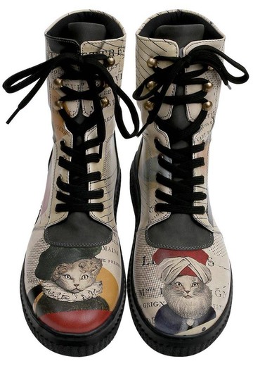 【節日最新穿搭】英倫風高貴貓貓短靴 冬季 換新 貓咪 女鞋 旅行