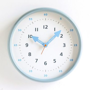 圓形靜音掛鐘 清晰刻度教學時鐘 靜音壁鐘 學習時鐘 雙指標認時鐘錶 客廳臥室墻上鐘 無聲壁掛鐘