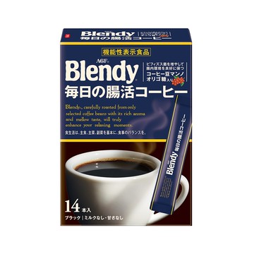 Ajinomoto AGF Blendy Stick Black Daily Intestinal Coffee 14 sticks