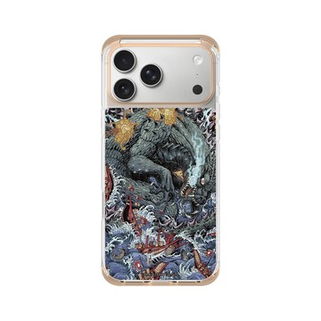 iPhone 17 Pro Max ClearX (MagSafe 兼容) 暖透橘 - 哥吉拉 Godzilla - 海上大戰