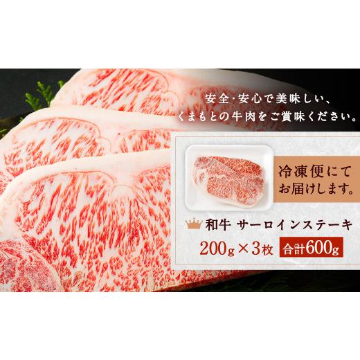 ふるさと納税 熊本県 合志市 黒毛和牛 サーロイン ステーキ 600g 200g×3 牛肉 熊本