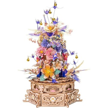藝模 醉花間 音樂盒 八音盒 3D立體 金屬拼圖 手工拼裝 收藏模型 金屬拼裝模型 手作diy 微縮模型 宅配免運